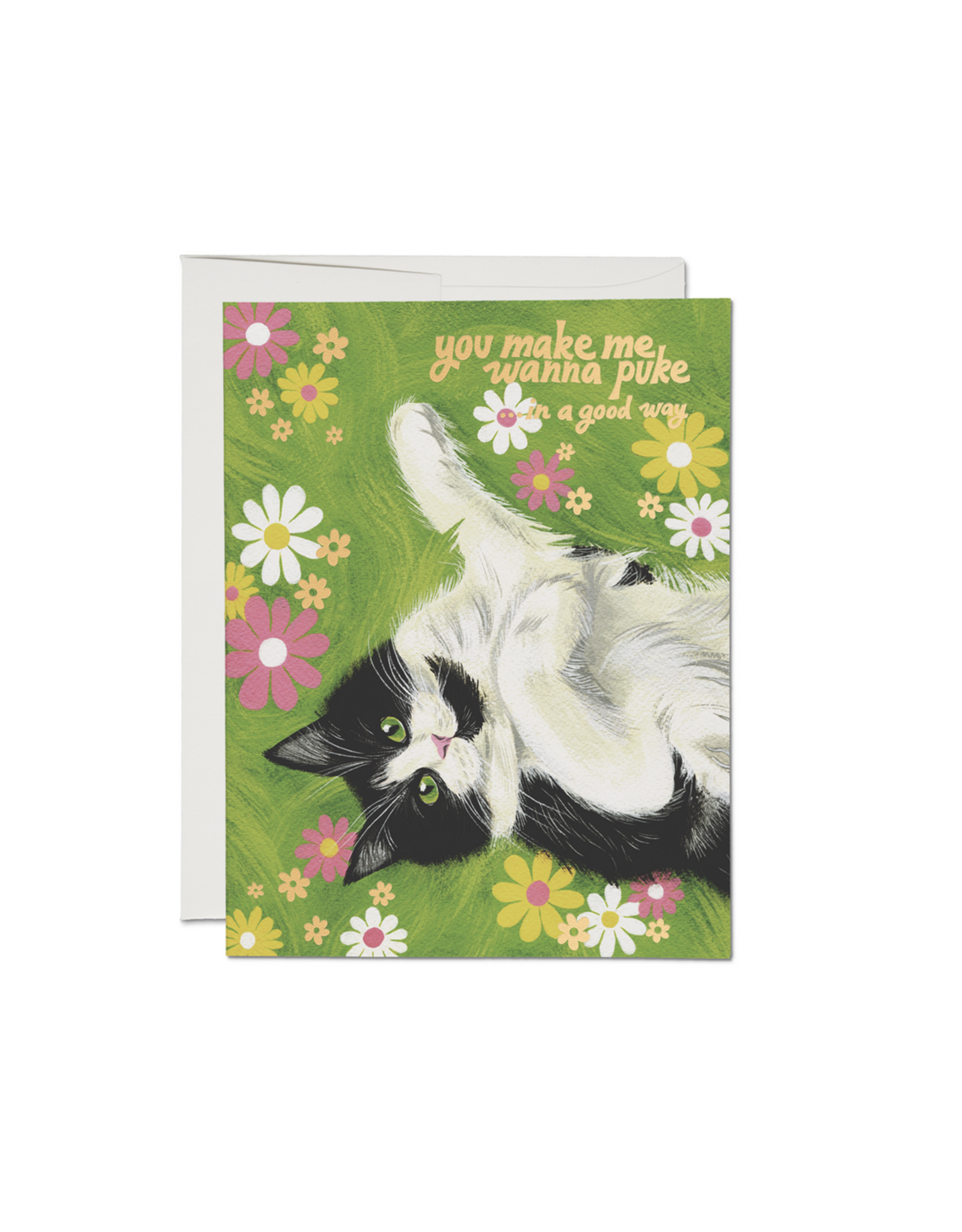 Nice Kitty Puke Greeting Card