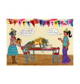 Happy Birthday Rescue Coyote Greeting Card