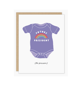 Onesie Future President Greeting Card