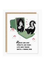 Roses Are Red Skunk Love Greeting Card