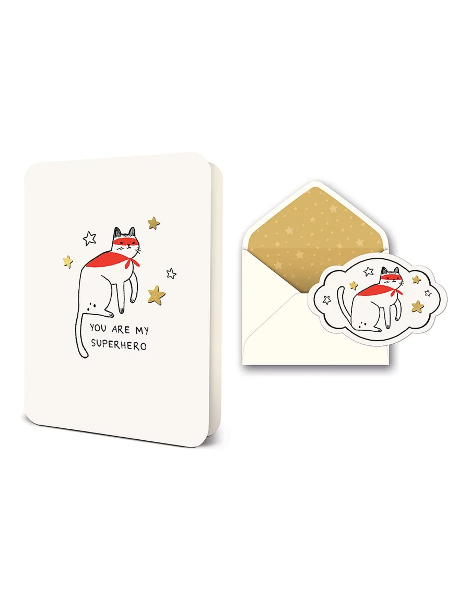 You Are My Superhero Cat Greeting Card