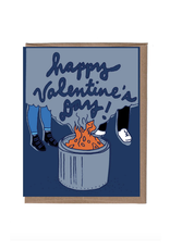 Fire Pit Valentine Greeting Card