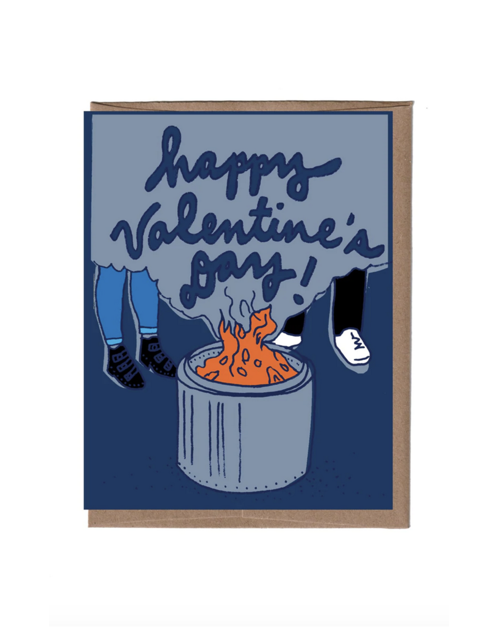 Fire Pit Valentine Greeting Card