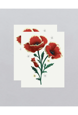 Frida Poppies Tattoo Pair