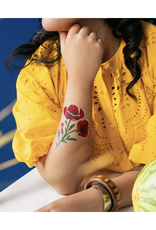 Frida Poppies Tattoo Pair