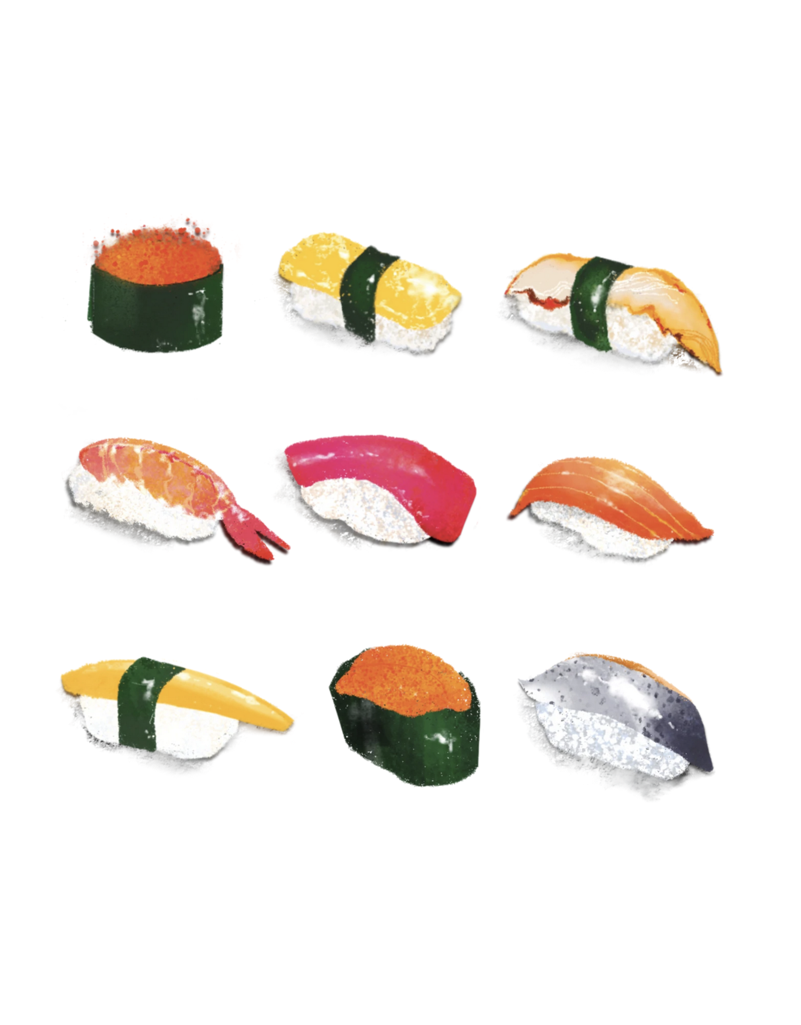 Sushi Platter Tattoo Pair