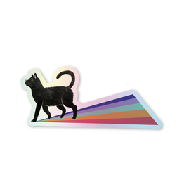 Good Luck Cat Holographic Sticker