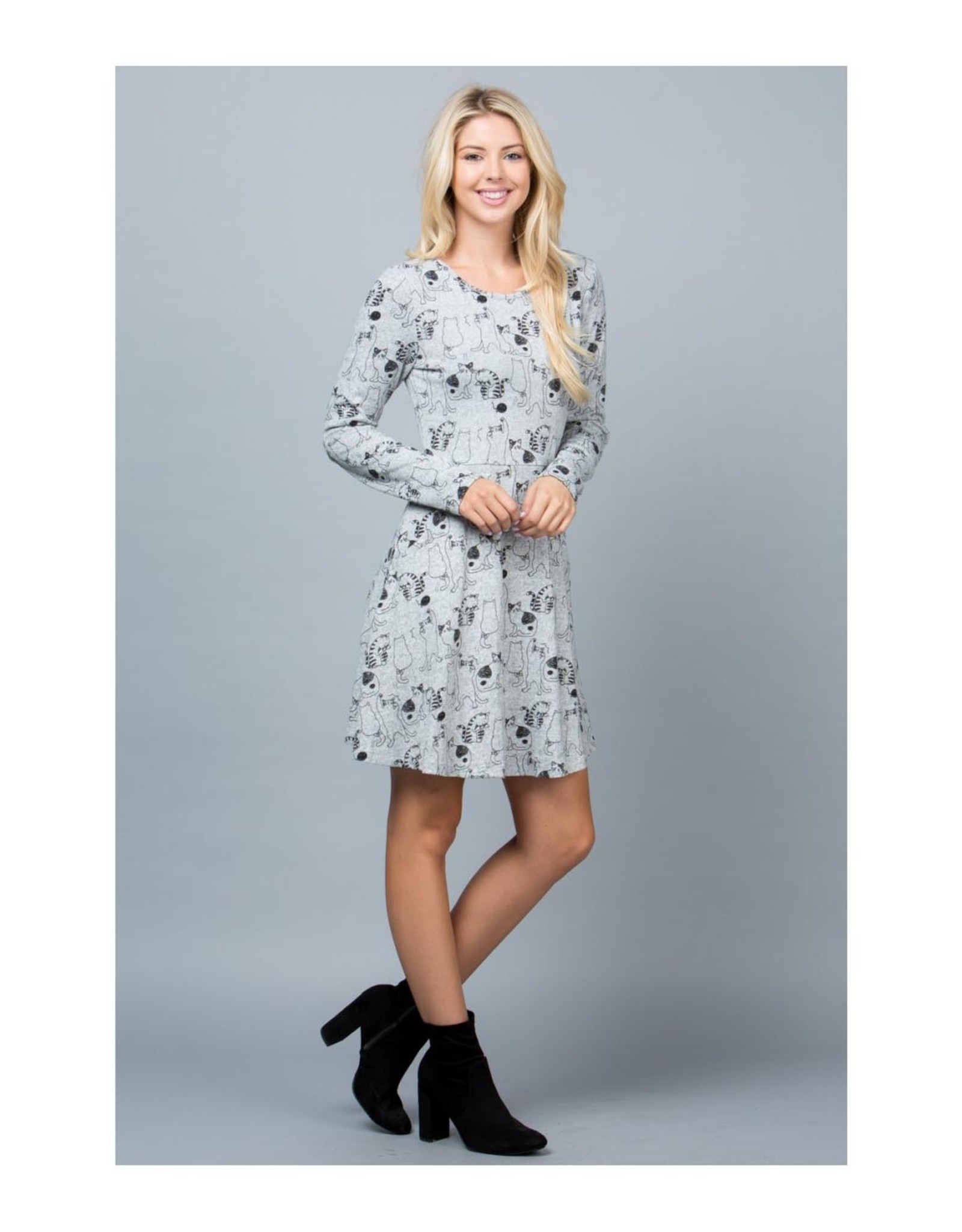 All Over Cats Tunic Dress