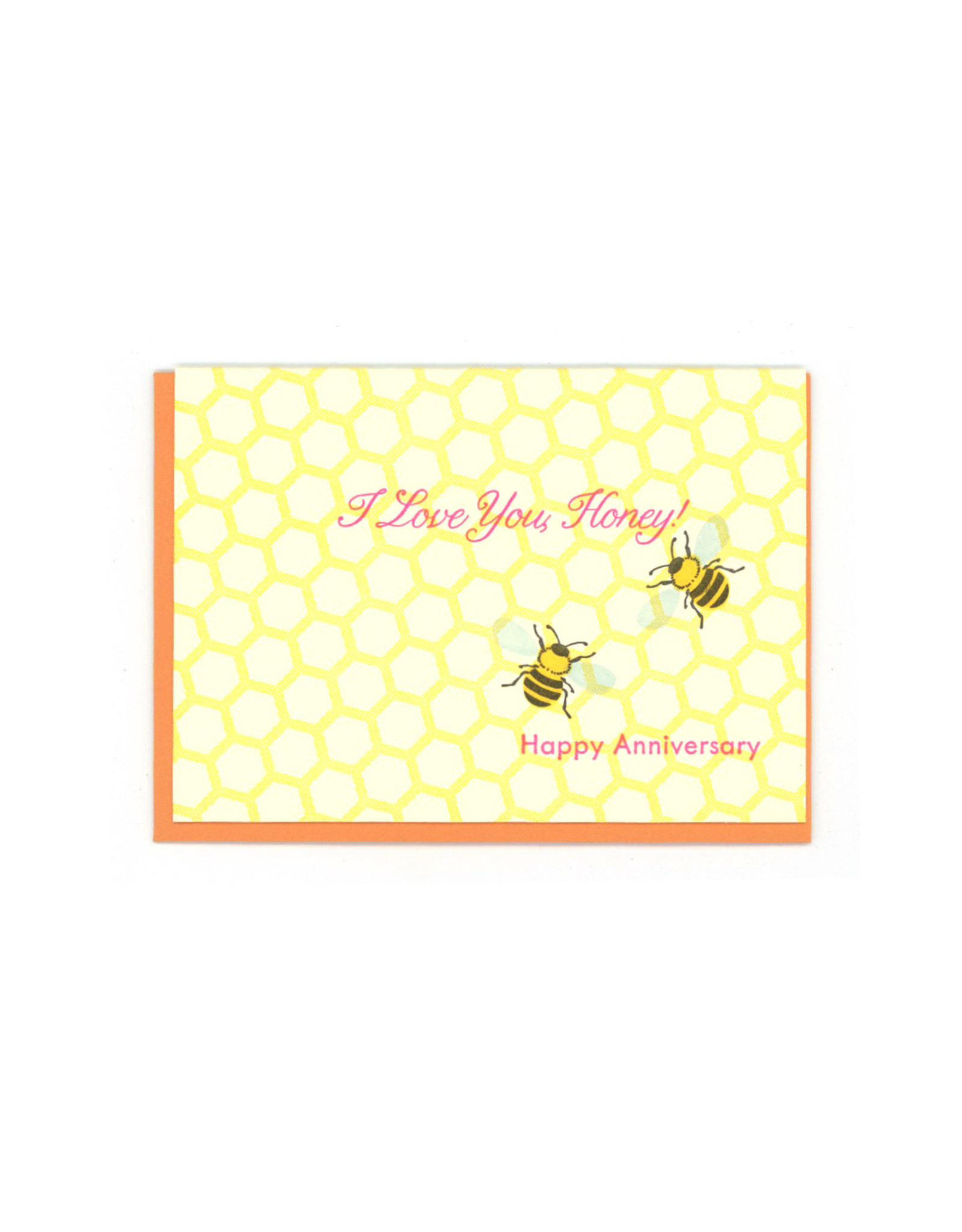Love You Honey Bee Anniversary Greeting Card