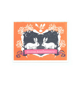 Happy Anniversary Rabbits Greeting Card