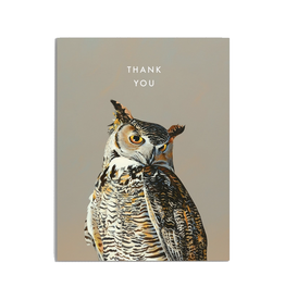 Thank You Horned Owl Greeting Card