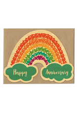 Happy Anniversary Wooden Greeting Card