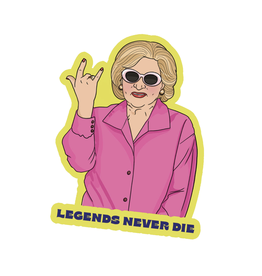 Legends Never Die Betty White Sticker