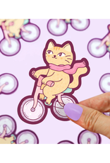 Bicycle Kitty Sticker