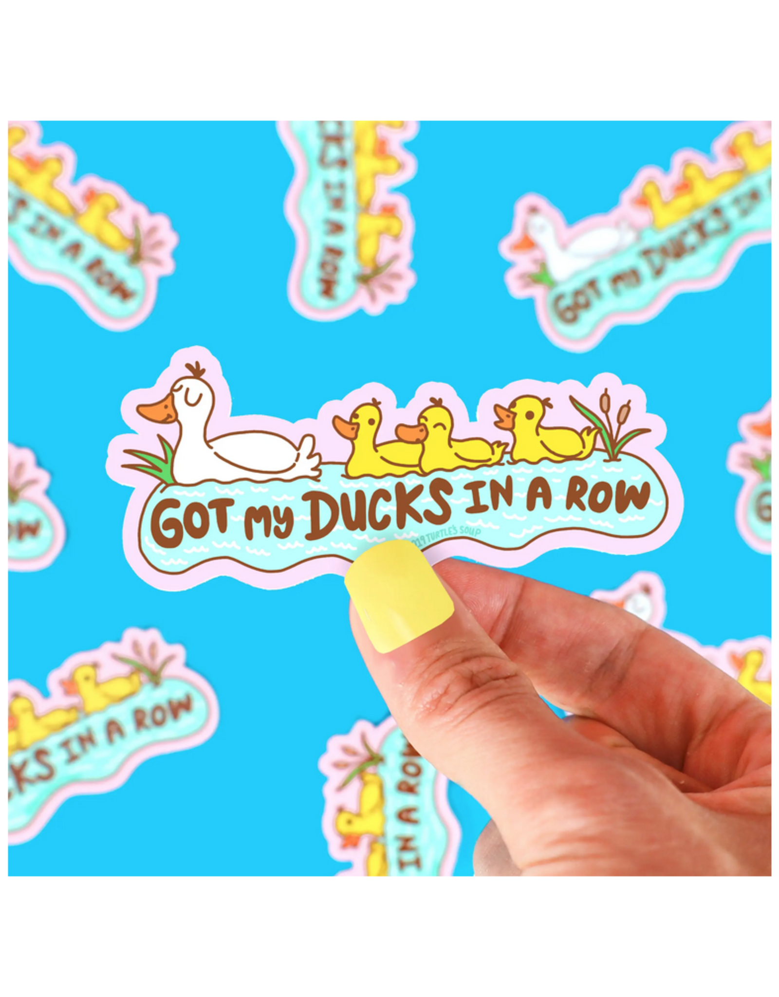 Ducks in a Row Sticker