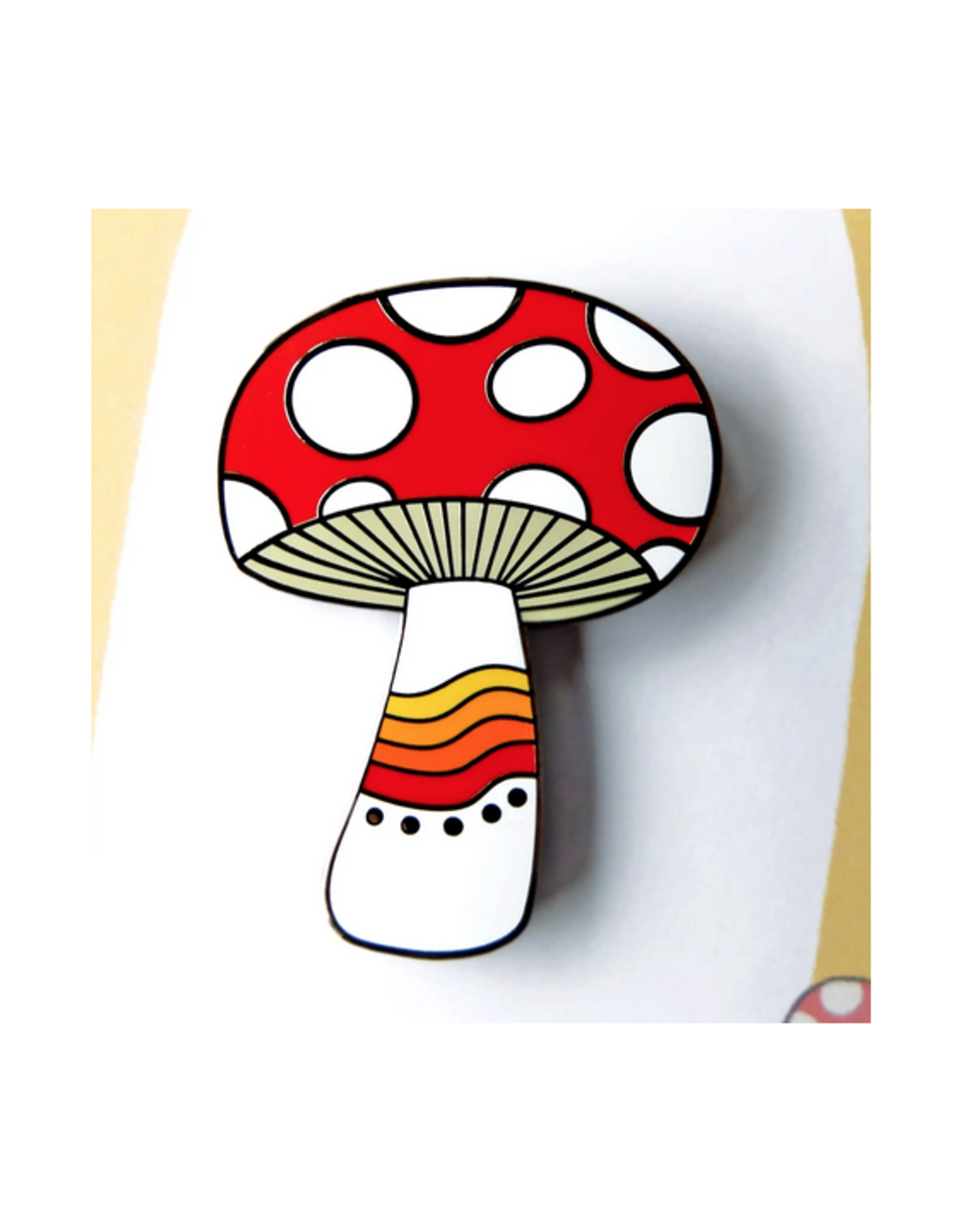 Mushroom Rainbow Enamel Pin