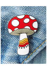 Mushroom Rainbow Enamel Pin