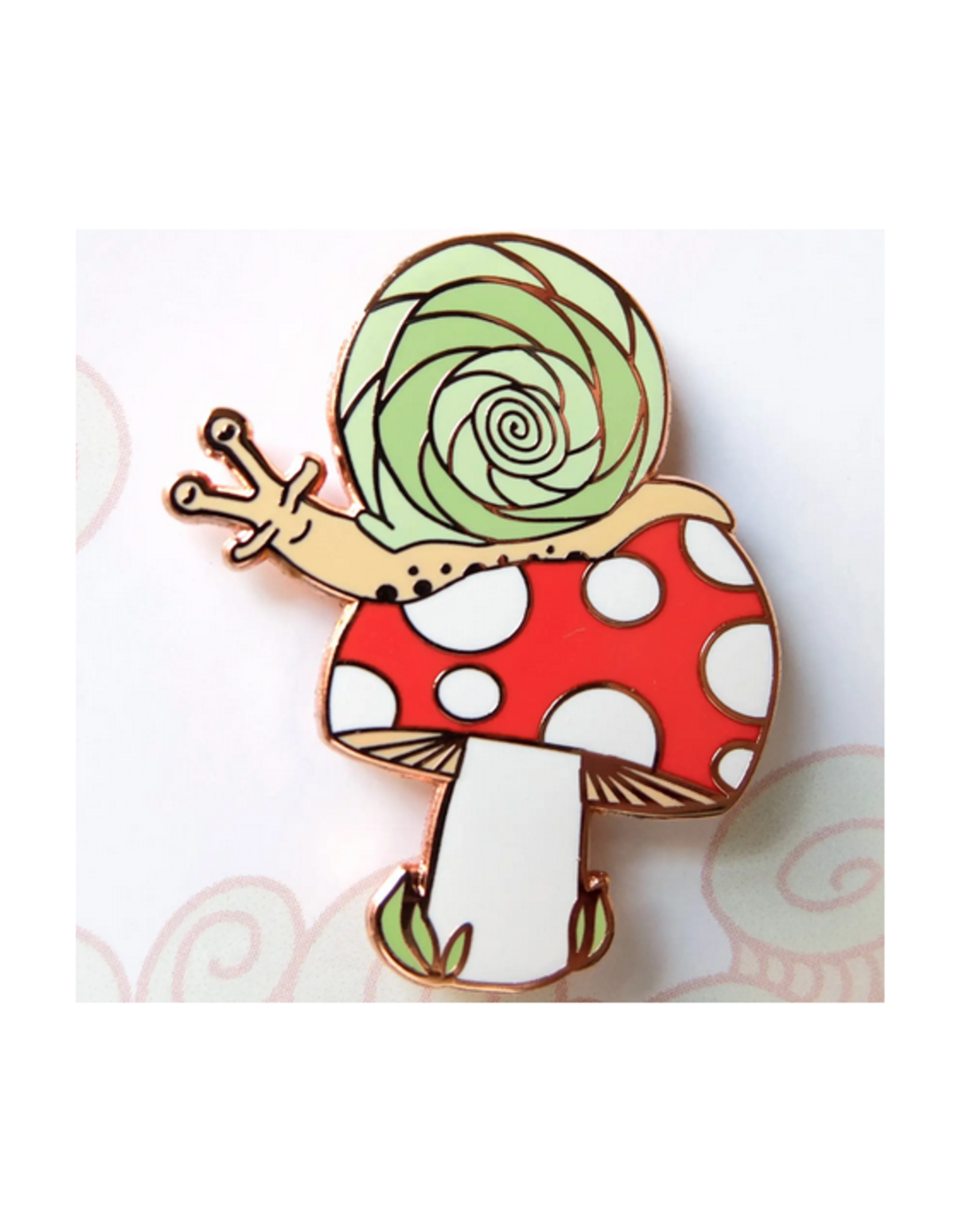 Snail & Toadstool Enamel Pin