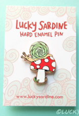 Snail & Toadstool Enamel Pin