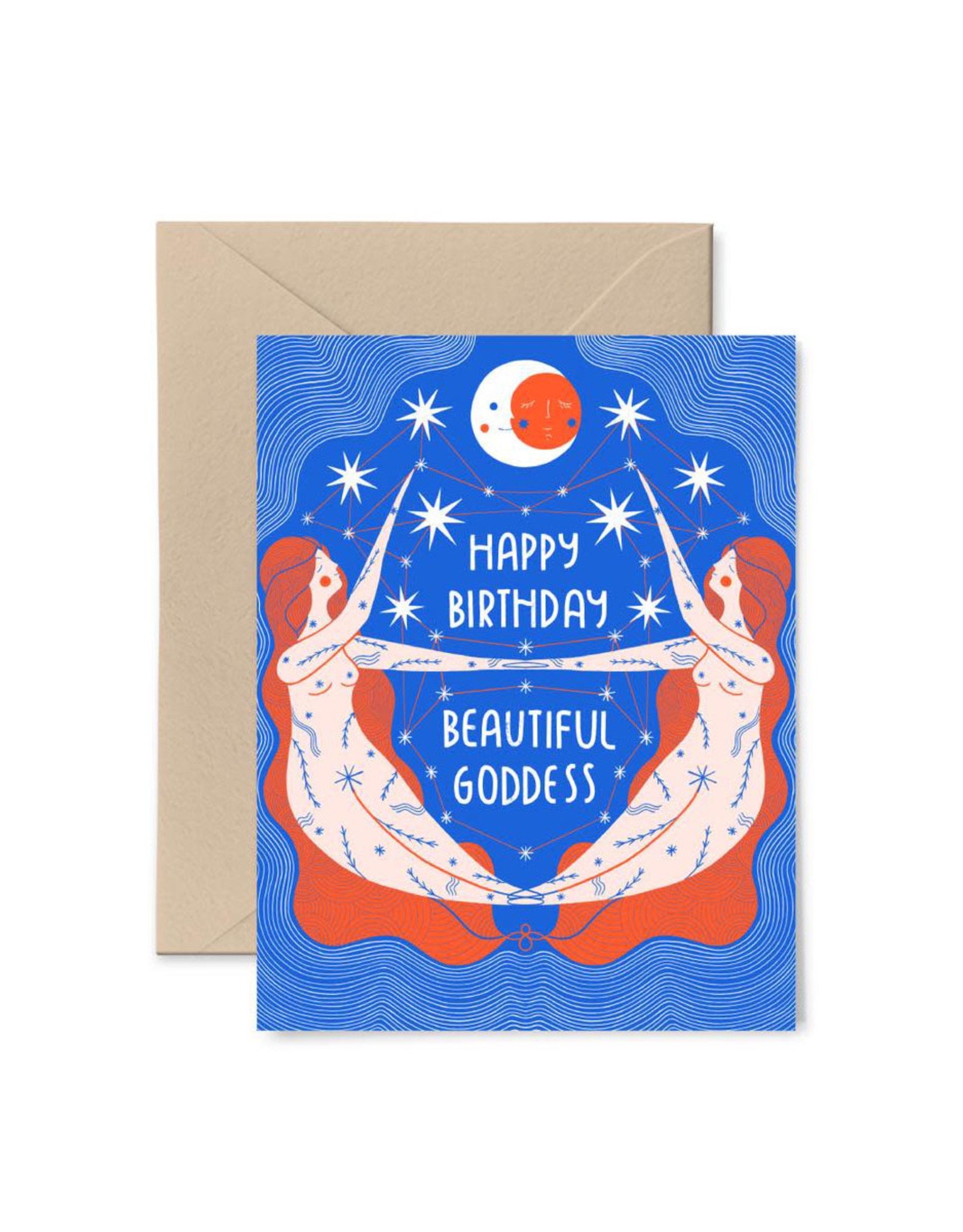 Happy Birthday Beautiful Goddess Greeting Card Home