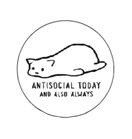 Antisocial Today Cat Button
