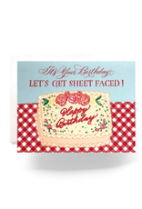 Let's Get Sheetfaced Greeting Card