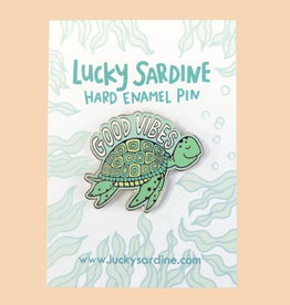 Good Vibes Sea Turtle Enamel Pin