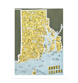 Rhode Island State Map Print