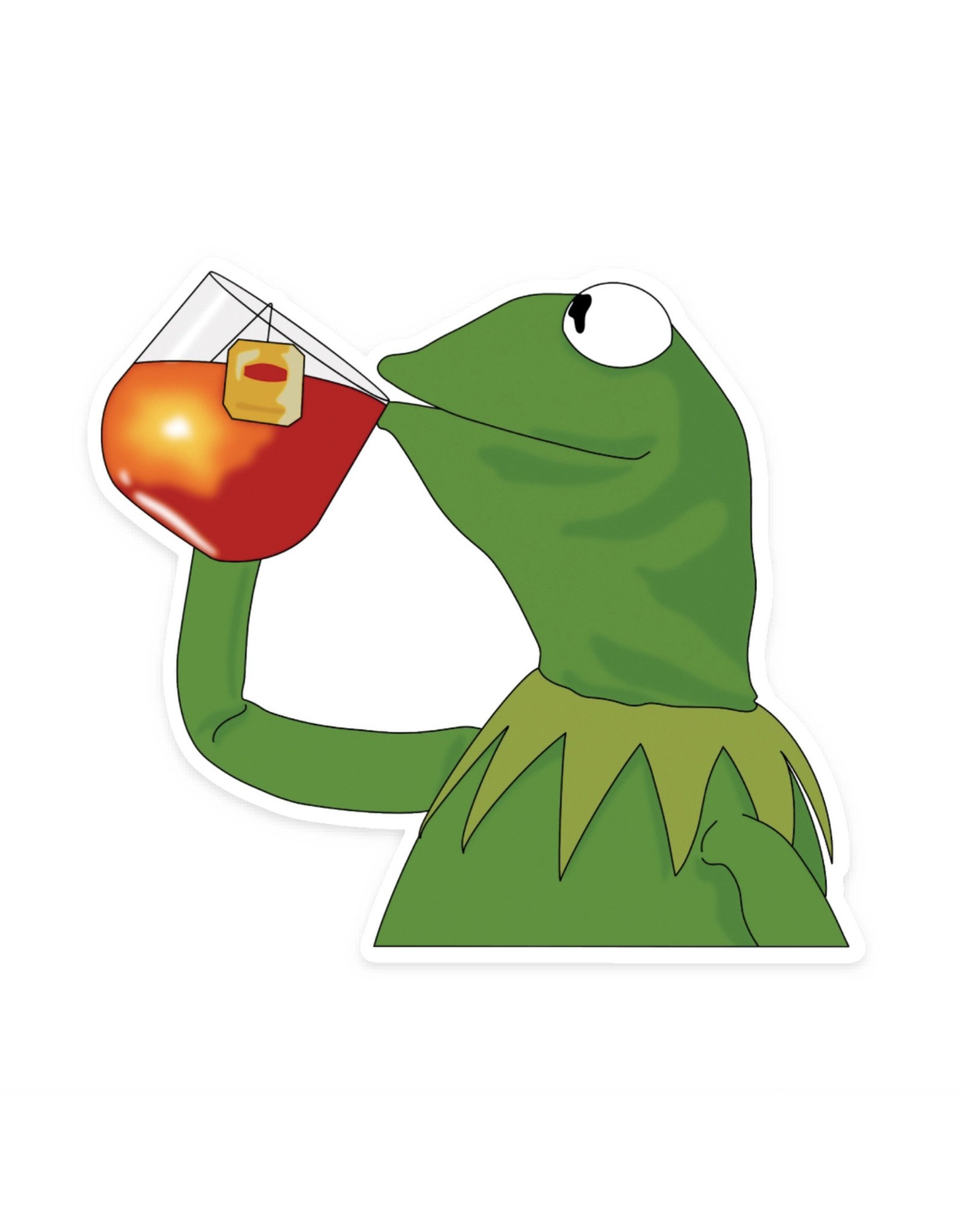 Kermit Sipping Tea Sticker