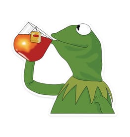 Kermit Sipping Tea Sticker