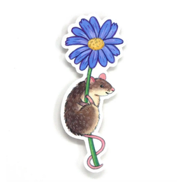 Mouse on a Flower Sticker
