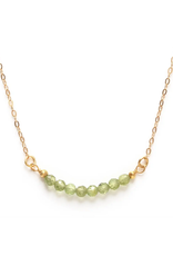 Gemstone Pebbles Necklace - Peridot