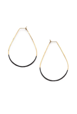 Patina Dipped Teardrop Hoop Earrings