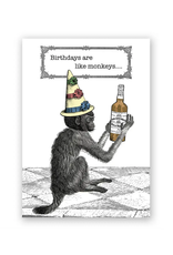 Birthdays Are Like Monkeys Greeting Card