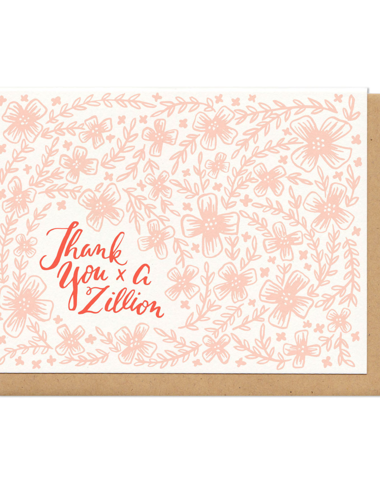 Thank You x A Zillion (Pink) Greeting Card
