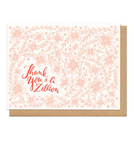 Thank You x A Zillion (Pink) Greeting Card