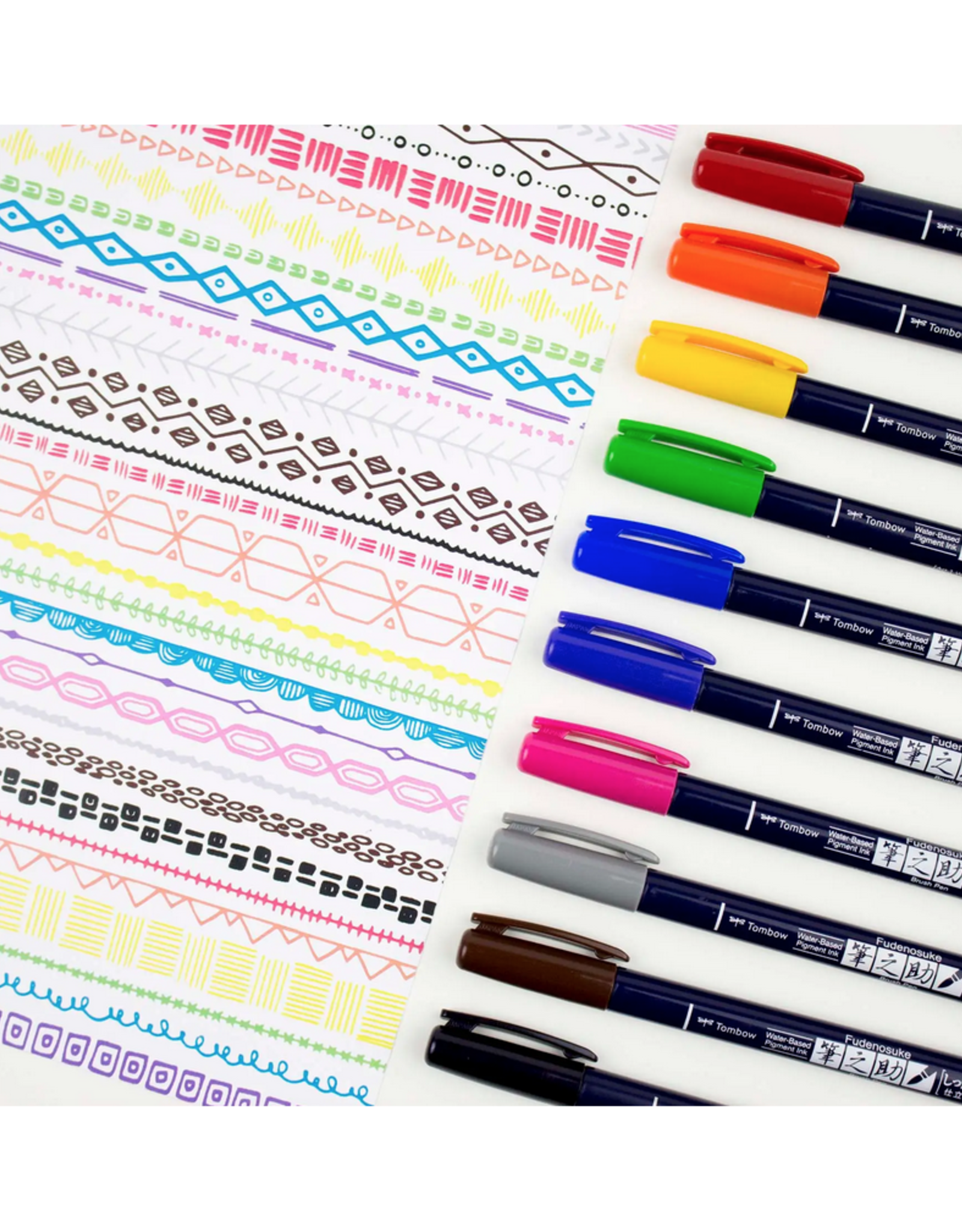 Fudenosuke Colors Calligraphy Brush Pens Pack - Home