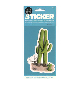 Restickable Old Friends Cactus Sticker