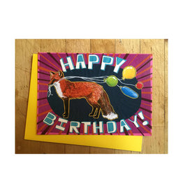 Happy Birthday Fox Greeting Card