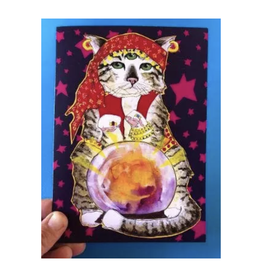 Psychic Cat Greeting Card