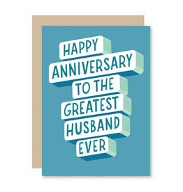 Happy Anniversary Greatest Husband Greeting Card