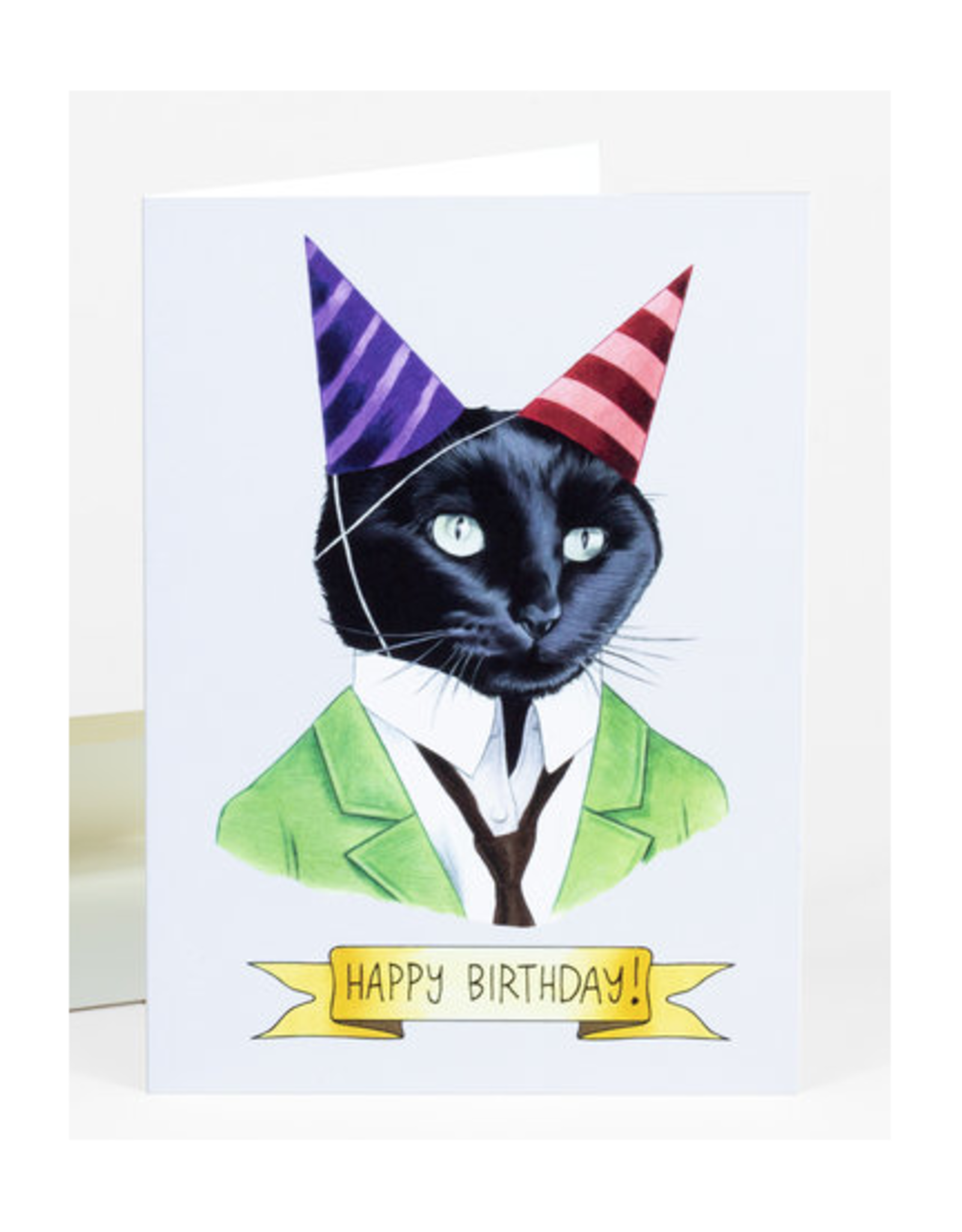 Happy Birthday Cat Hats Greeting Card