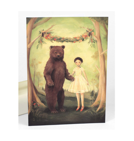 She Married a Bear Greeting Card