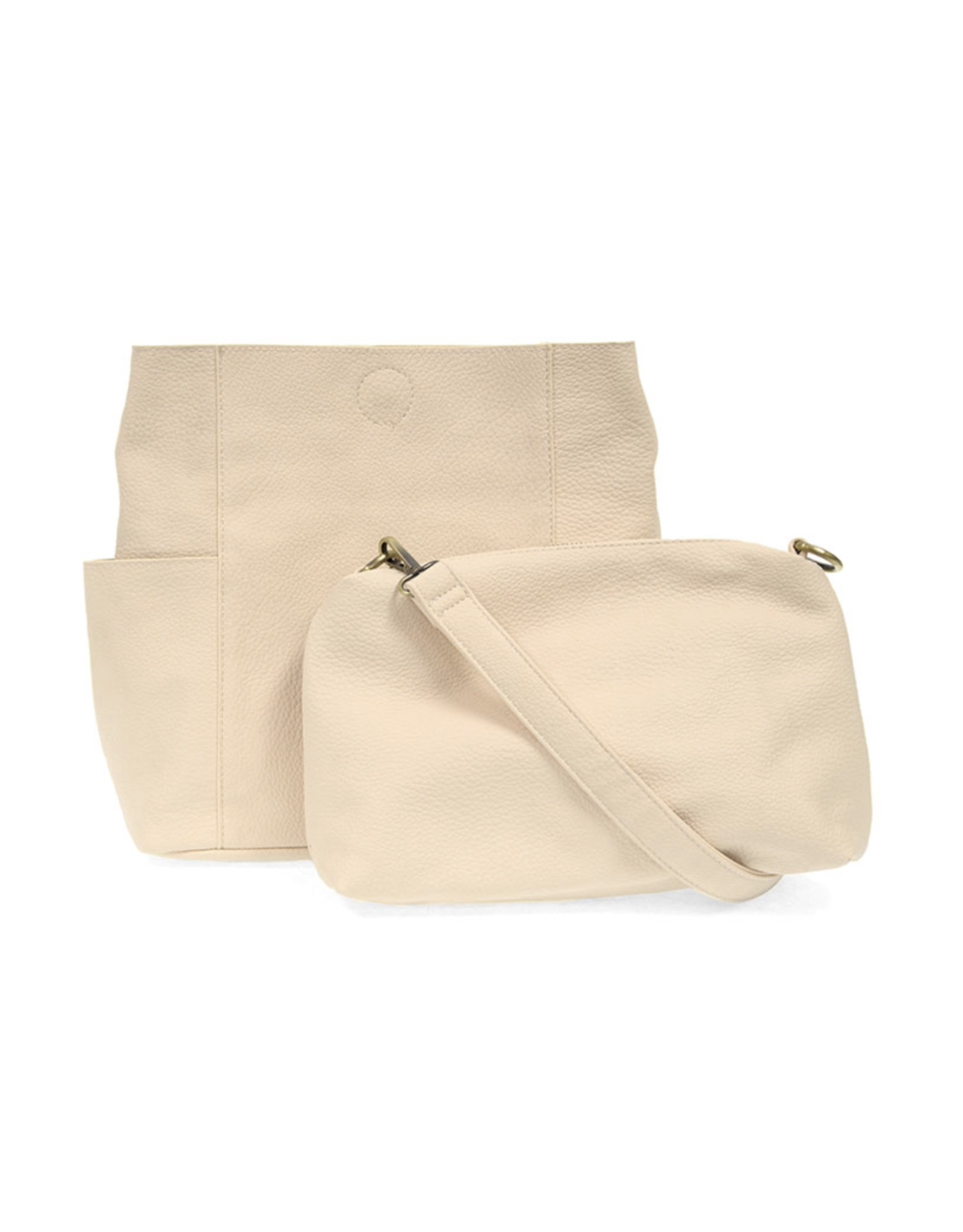 Kayleigh Side Pocket Bucket Bag - Alabaster