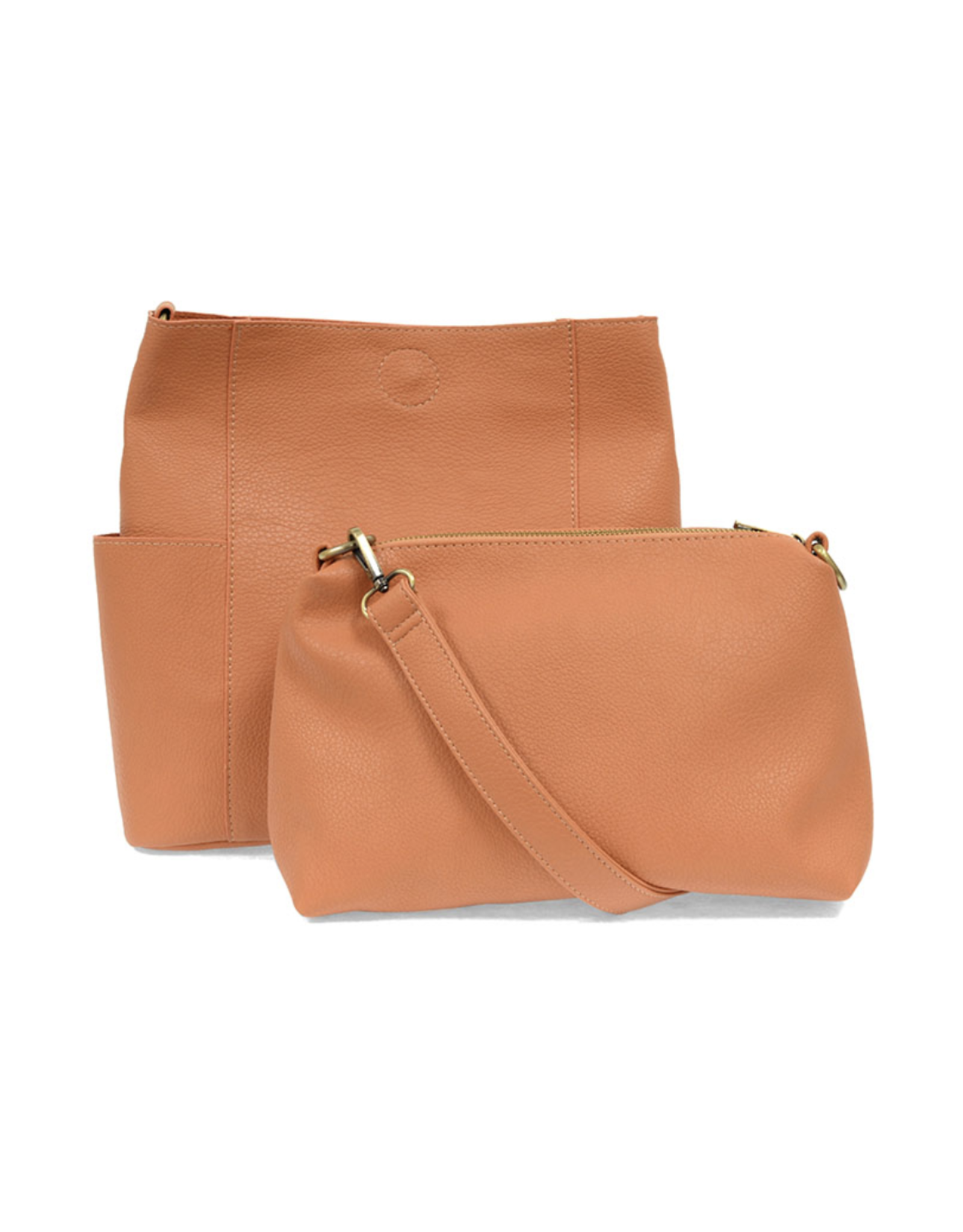 Kayleigh Side Pocket Bucket Bag - Coral