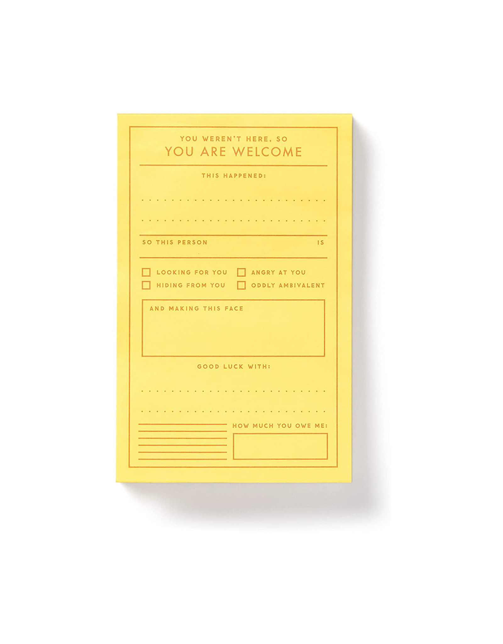 You Are Welcome Notepad