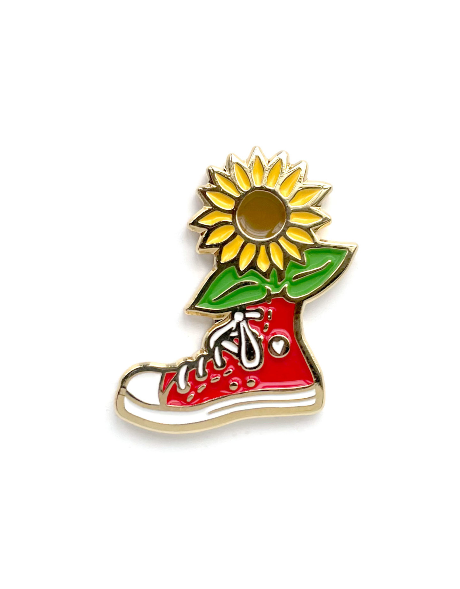 Floral Feet - Sunflower Converse Enamel Pin