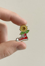 Floral Feet - Sunflower Converse Enamel Pin