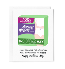 Pee When You Sneeze Mother's Day Greeting Card