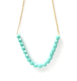 Colorful Bead Necklace - Turquoise